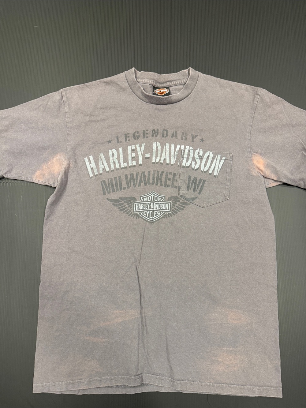 Harley-Davidson Gray Short Sleeve 'Legendary Milwaukee' Graphic Tee